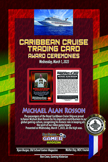 AWARD MICHAEL ALAN ROSSON CRUISE RON COON
