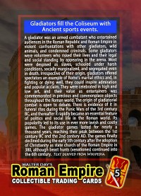 0005 - Gladiators Were the Main Entertainment - Roman Empire