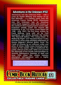 0031 - Adventures into the Unknown - #102 - November 1958