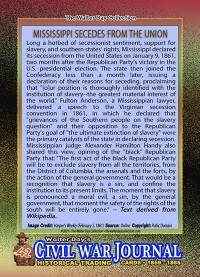 0042 - Mississippi Secedes from the Union