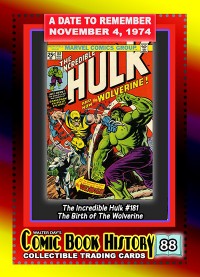 0088 - The Incredible Hulk - #181 - November 4 1974 - (Birth of Wolverine)
