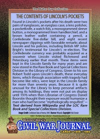 0167 - The Contents of Abraham Lincoln's Pockets