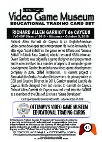 0041 - Richard Allen Garriott de Cayeux - IVGHOF - Museum Set