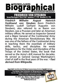 0560 Friedrich Augustus Von Steuben