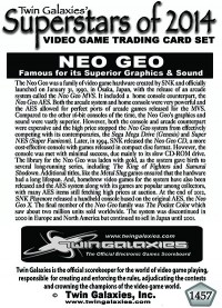 1457 Neo Geo Console