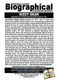 1619 - Biographical - American Baseball - Dizzy Dean