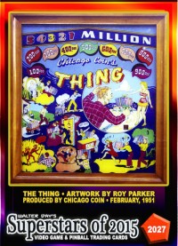 2027 Backglass The Thing Pinball
