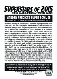 2096 Madden Predicts Patriots Win Superbowl
