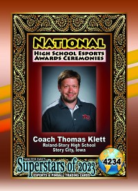 4234 - Coach Thomas Klett - Roland-Story High School - NATIONAL ESPORTS AWARDS CEREMONIES