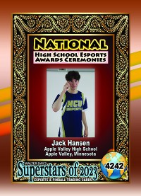 4242 - Jake Hansen - Apple Valley High School - NATIONAL ESPORTS AWARDS CEREMONIES