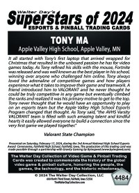 4484 - Tony Ma - Apple Valley High School Esports - NATIONAL ESPORTS AWARDS CEREMONIES